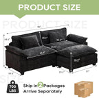 Oprisen 86" Modular Sectional Sofa, Comfy Cloud Couch Sectional Sofa - Image 2