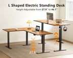 Casaottima 63 Inch Reversible L Shaped Electric Standing Desk, Ergonomic Height - Image 4