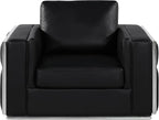 Blackjack Furniture Catania Modern Top Grain Italian Leather Sofa Set by BlackjackFurniture