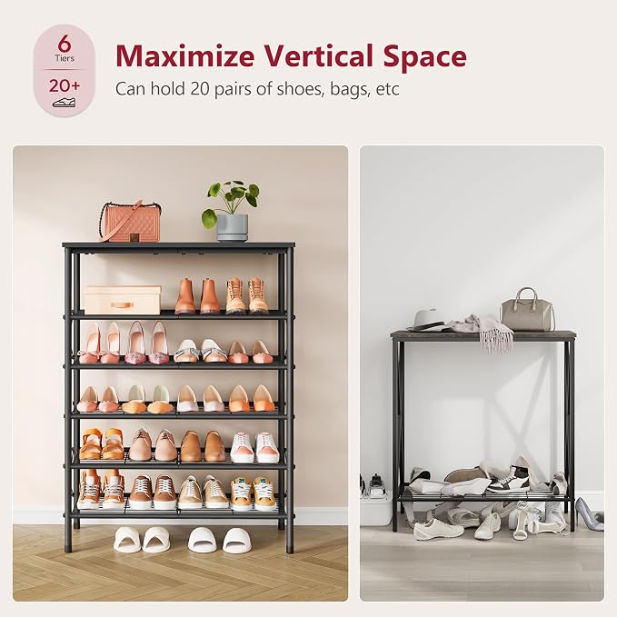 Tajsoon 6 Tier Shoe Rack Organizer - Image 4