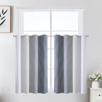Grey and Greyish White Ombre Blackout Curtains - Image 2