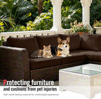 8Pcs Outdoor Cushion Covers, Stretch Patio Furniture Couch Chair Slipcovers | - Image 6