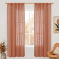 Light Filtering Linen Curtains 72 inches Long by LAMIT