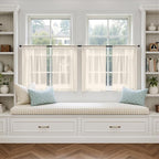 MIULEE Light Beige Sheer Curtains 63 Inches Long 4 Panels 42 x 63 Inches | - Image 5