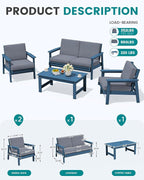 SERWALL HDPE Patio Furniture Set - Image 5