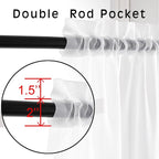White Sheer Curtains 90 Inches Long 2 Panels - Image 2