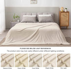BEDELITE Fleece Blanket Soft Plush King Size Bed Blanket Beige 108"x90" | Ultra - Image 3