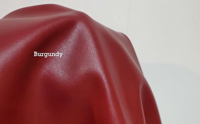 NAT Leathers | Burgundy Soft Faux Leather PU | 2 Yards Cut by The Yard | - Image 6