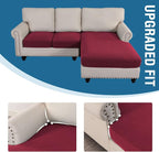 H.VERSAILTEX Sectional Couch Covers 3 Pieces Sofa Seat Cushion Covers L Shape - Image 7