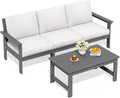 SERWALL HDPE Patio Sofa Set, 4-piece Sectional Outdoor Furniture Set, All by SERWALL
