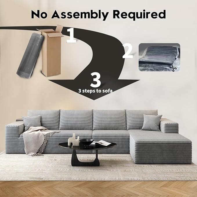 135.4" Cloud Modular Sectional Sofa Couch - Image 3