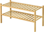 ROMGUAR CRAFT 2 Tier Bamboo Shoe Rack - Image 8