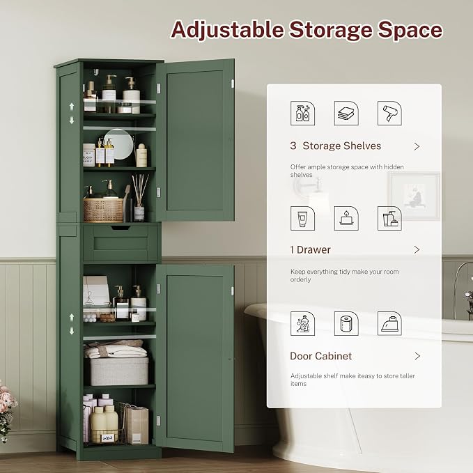 TEENFON Tall Bathroom Cabinet - Image 5