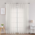 Chyhomenyc Ivory Sheer Curtains 84 Inches Long by Chyhomenyc