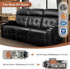 RV Loveseat Recliner Sofa, 3 Seater Massage Wall Hugger Reclining Couch - Image 6