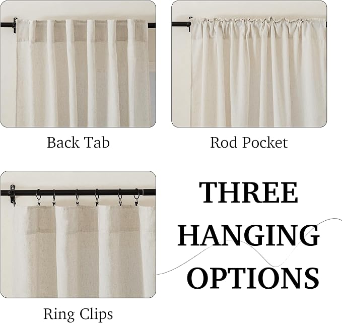 RYB HOME Sheer Curtains 108 inches, Extra Long Floor to Ceiling Curtains | - Image 7