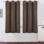 Chocolate Brown Thermal Blackout Curtains/38 x 63 Inch/Set of 2 Panels Room by Lemomo
