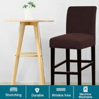Turquoize Stretch Bar Stool Cover Counter Stool Pub Chair Slipcover - Image 2