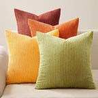 Topfinel Fall 20x20 Set of 4 Couch Decorative Pillow Covers, Modern Burnt - Image 2