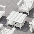 SERWALL Double Adirondack Side Table Set of 4, End Table- White by SERWALL