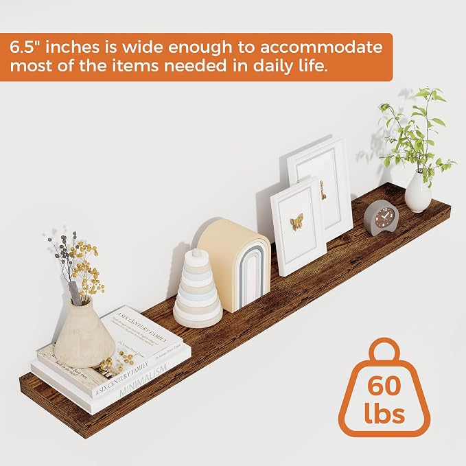 Floating Shelves for Wall, 40 Inch Floating Shelves for Home Decor, Wall - Image 5