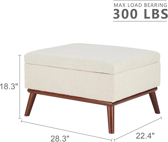 Tbfit 65" W Loveseat Sofa with Ottoman Coffee Table, Mid Century Modern Love - Image 3