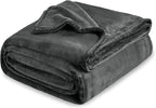 Bedsure GentleSoft Fleece Blankets Queen Size Dark Grey by Unknown