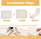 Outdoor Chaise Lounge Cushions for Patio, Waterproof Replacement Seat Cushions - Image 6
