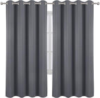 Grey Thermal Blackout Curtains/52 x 72 Inch/Set of 2 Panels Room Darkening - Image 2