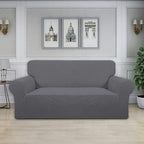 Easy-Going Stretch Oversized Loveseat Couch Covers Washable Grey | 1-Piece - Image 2