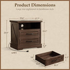 AODK 24 Inch Farmhouse Nightstand - Image 2