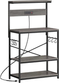 SUPERJARE Bakers Rack with Power Outlets, Microwave Stand, 31.5 X 16.5 Inch by SUPERJARE