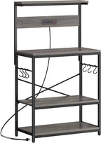 SUPERJARE Bakers Rack with Power Outlets, Microwave Stand, 31.5 X 16.5 Inch by SUPERJARE