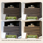 AODK 18.9" Wide Fluted Nightstand Set of 2, End Table - Image 8