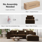 Novilla 106" Modular Sectional Sofa, Modern Cloud Sectional Couch - Image 4