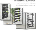 4NM Extra Wide 6 Tiers No Assembly Book Shelves, 61.8" H Folding Bookshelf - Image 6