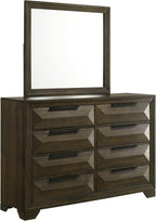 Kings Brand Furniture 6-Piece Modern & Premium Bedroom Set in Walnut Wood Finish - Image 5