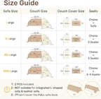 2 Pieces Sectional Couch Covers L Shaped Cover XL Navy Blue | Thick Washable - Image 2