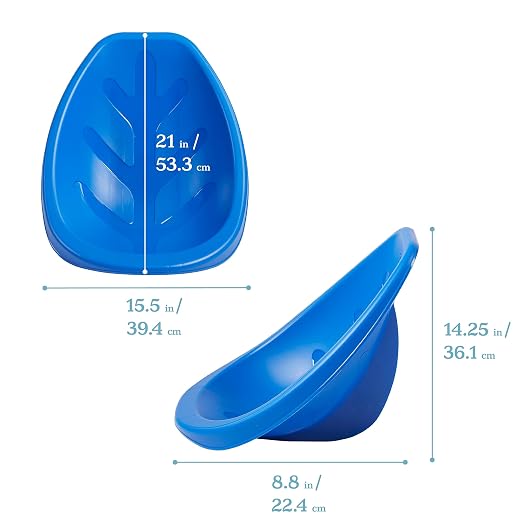 ECR4Kids Plastic Leaf Scoop Floor Rocker Seat, Classroom Furniture - Image 3