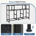 DUMOS TV Stand Dresser with 8 Fabric Drawers and Open Shelves, LED - Image 5