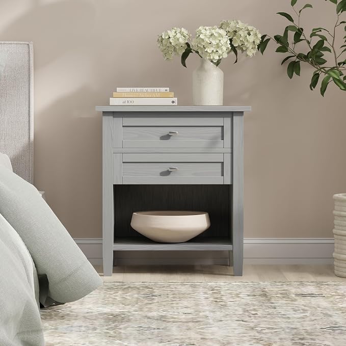 SIMPLIHOME Warm Shaker Bedside Table - Image 2
