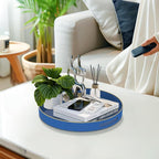 MAONAME 13" Blue Round Tray, Modern Decorative Trays - Image 5