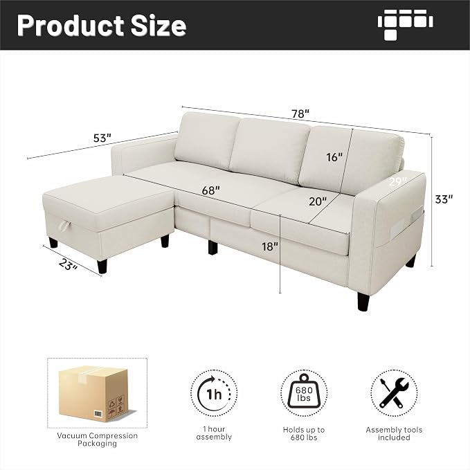 Sectional Sofa and Couches for Living Room - Image 2