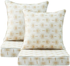 Outdoor Deep Seat & Back Cushion Set, 24 x 24 Inch Water Repellent and Fade by Supflourishia