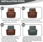Cupuamon Recliner Chair Covers, Lazy Boy Recliner Covers Stretch Reclining - Image 6