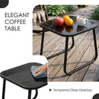 Kozyard 3-Piece Rocking Chair Set, Outdoor Rocking Textilene Bistro Set - Image 9