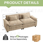 Oprisen 86" Modular Sectional Sofa, Comfy Cloud Couch Sectional Sofa, Chenille - Image 2