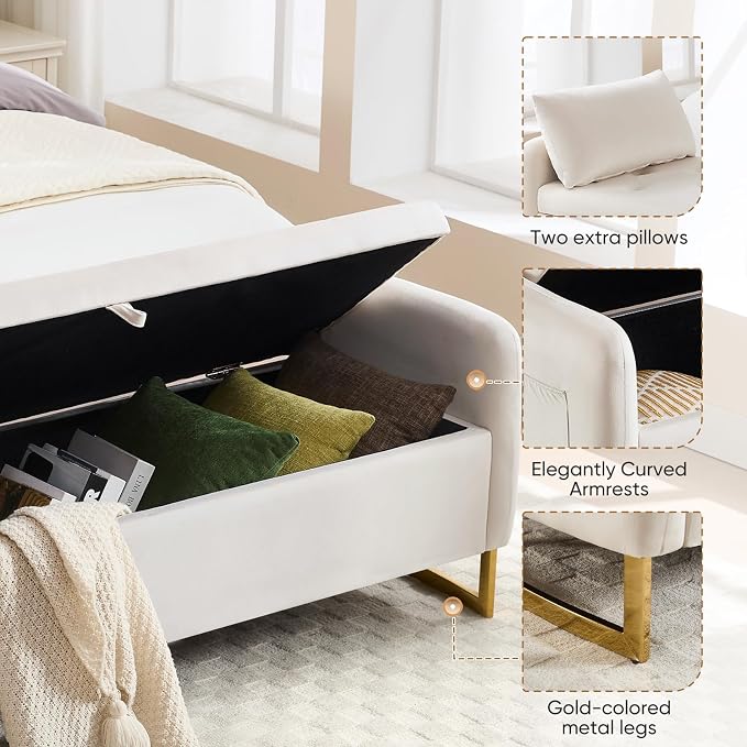 48" End of Bed Bench, Modern Storage Benches - Image 4