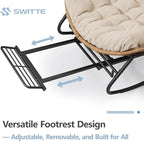 SWITTE Outdoor Papasan Rocking Chair - Image 4