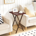 HOOBRO Folding TV Tray Tables, Industrial Snack Tables - Image 4